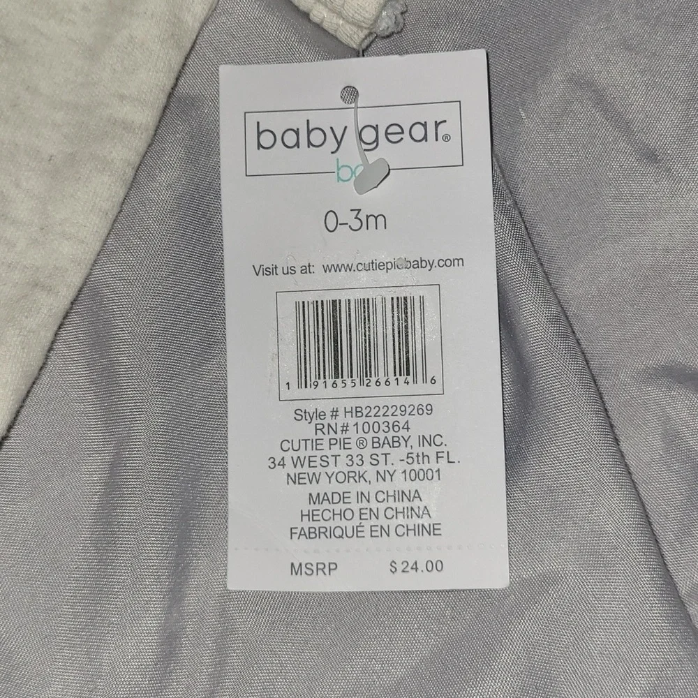 Baby Gear Elephant Reach For The Stars 2-Piece Footed Pant Set 0-3M NWT
